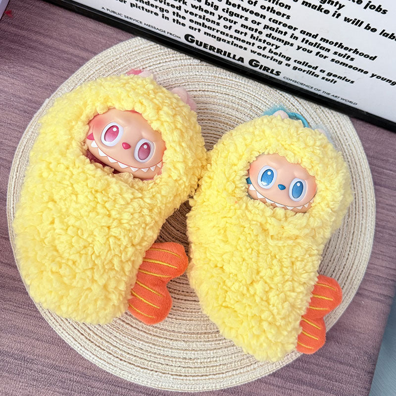 Fried Shrimp Costume for 17cm Labubu – Cute Plush One-Piece (Clothes Only)