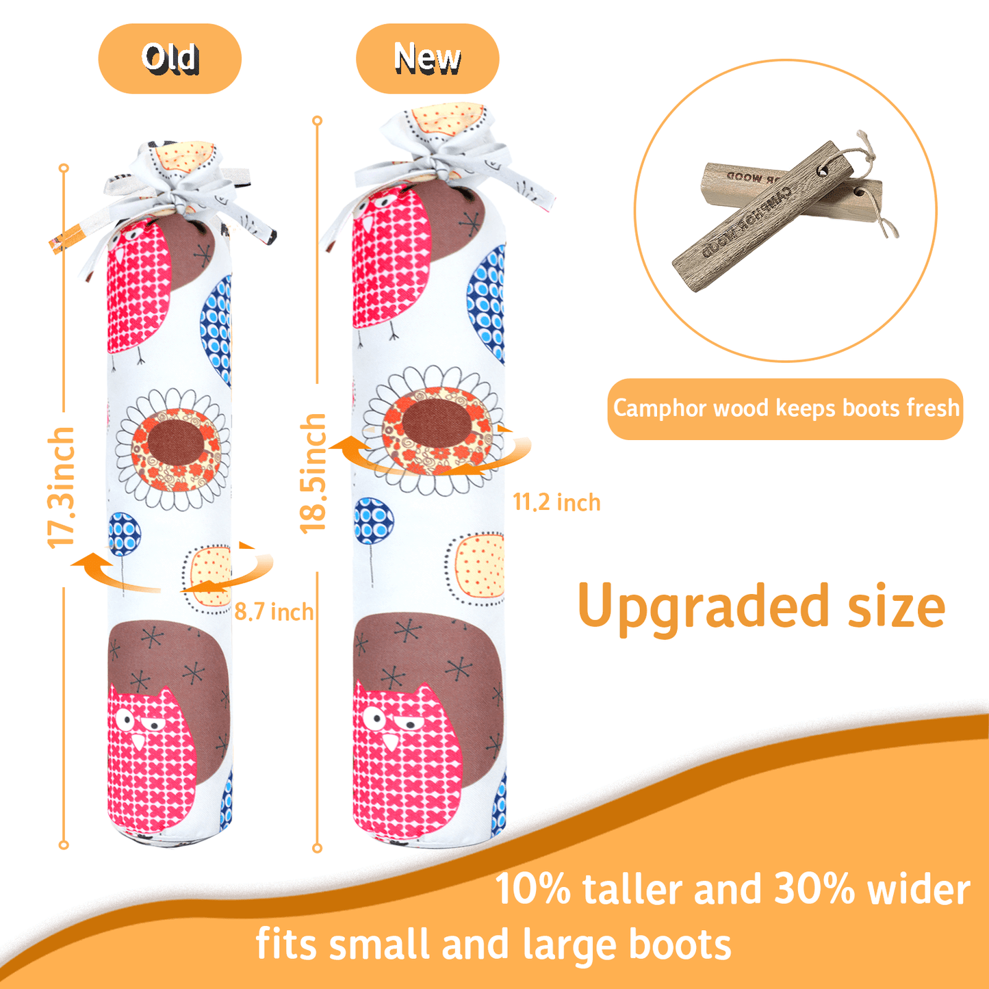 Boot Trees for Tall Boots, Includes cedar wood inserts, Boot Holders for Tall or Cowboy Boots. 1 Pair.