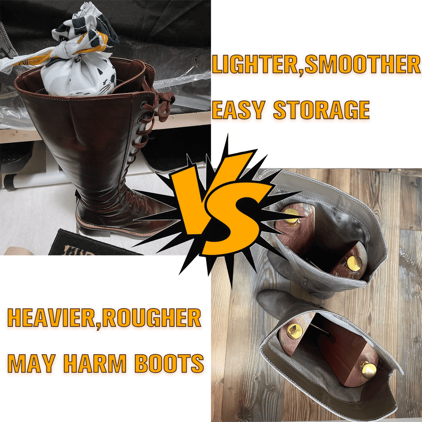 Boot Trees for Tall Boots, Boot Shaper Stands, Women's Tall Boot Shapers, Boot Holders for Cowboy Boots. 1 Pair.