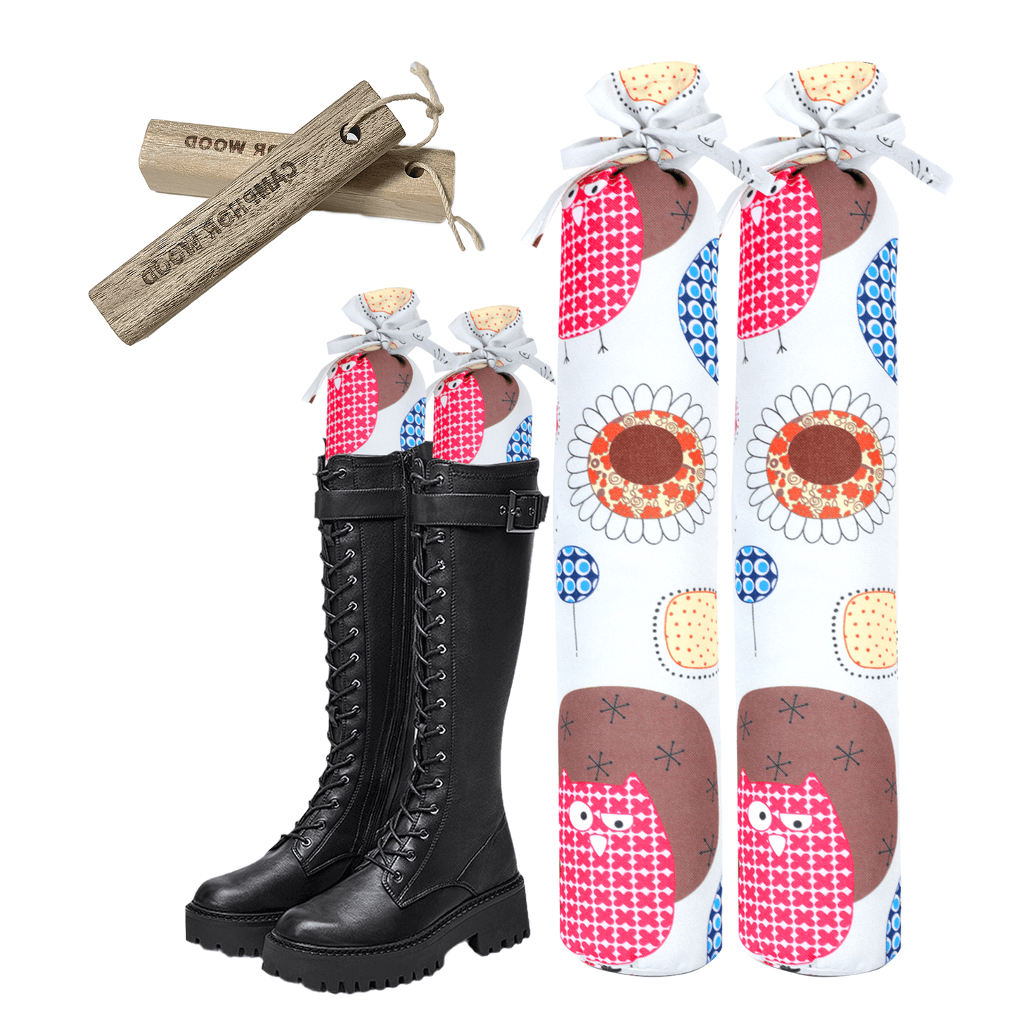 Boot Trees for Tall Boots, Includes cedar wood inserts, Boot Holders for Tall or Cowboy Boots. 1 Pair.